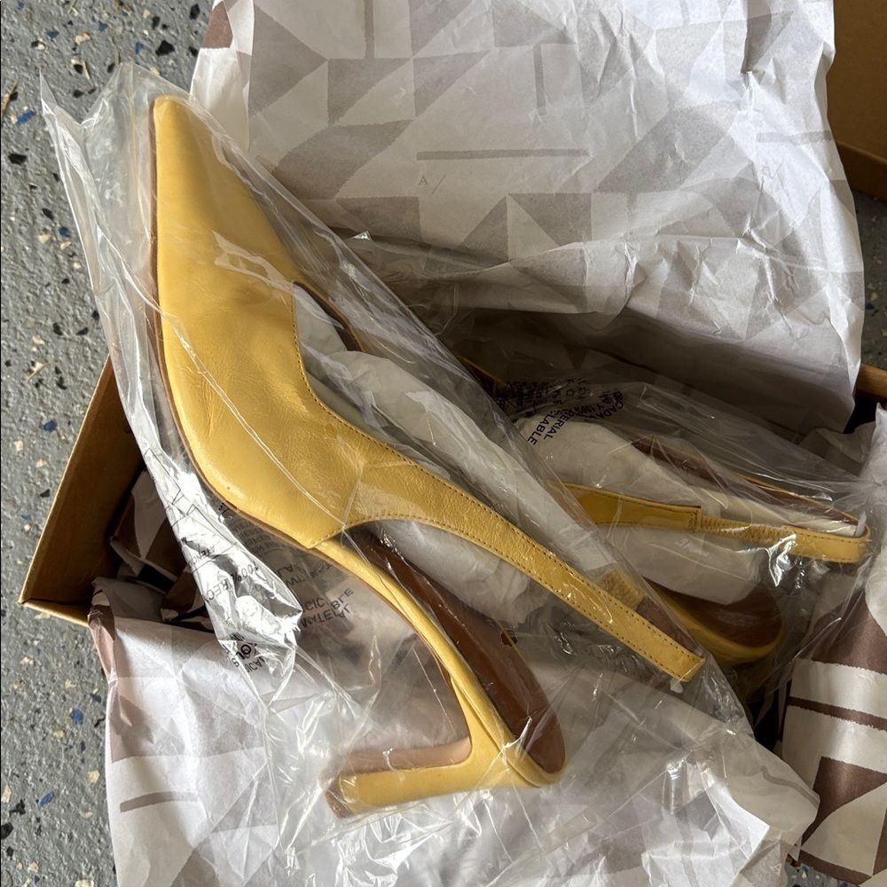Anthropologie Pointed Leather Slingback